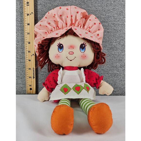 STRAWBERRY SHORTCAKE GIRLS PINK PLUSH RAG DOLL CLASSIC RETRO 14 INCH 2016 - Picture 4 of 6